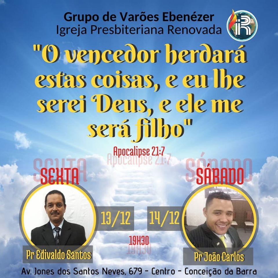 Grupo Varões Ebenezer realiza Culto de Ação de Graças na IPR em Conceição da Barra