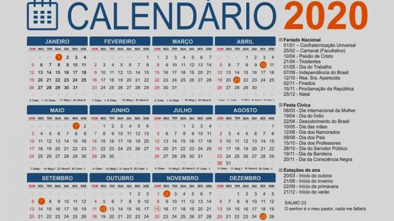 Em 2020, número de feriados prolongados vai chegar a nove datas