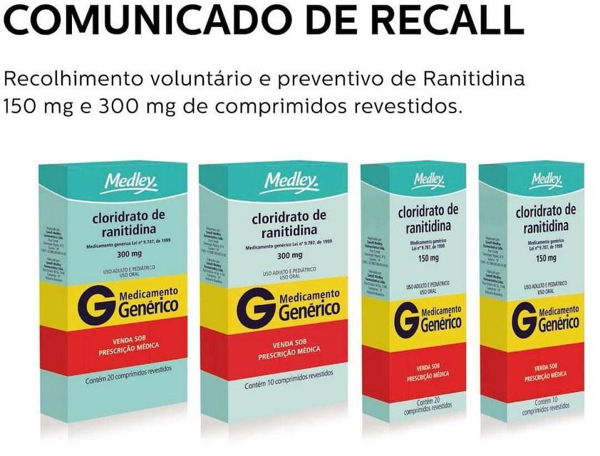 Farmacêuticas anunciam recall de lotes de medicamento para úlcera no estômago