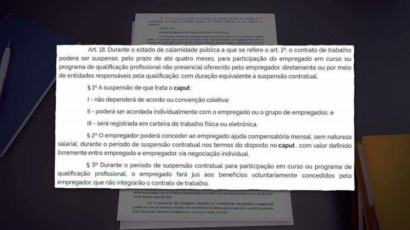 Bolsonaro edita MP que permite suspensão de contrato de trabalho por 4 meses