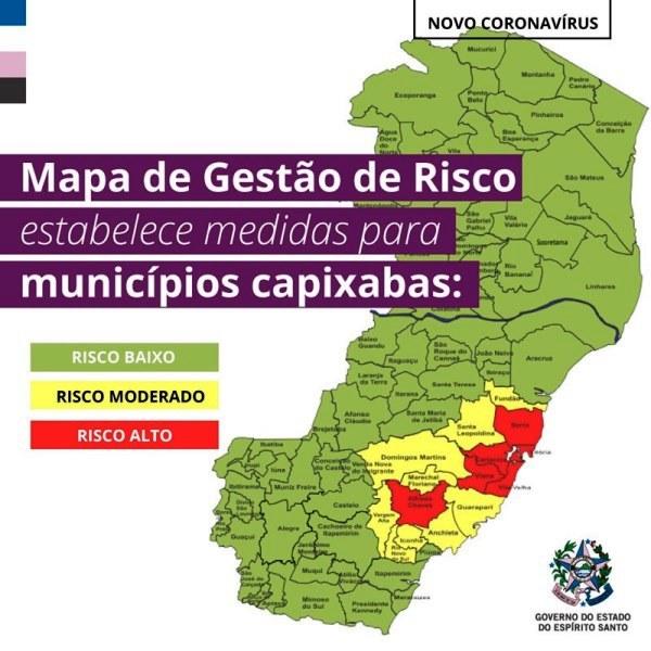 Decreto institui Mapa de Gestão de Risco para a Covid-19 no Espírito Santo