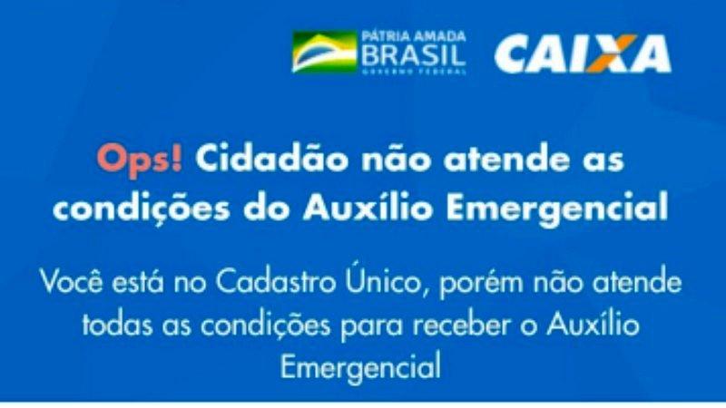 Pedido de auxílio emergencial foi negado a mais de 46 milhões de cidadãos