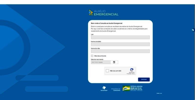 Auxílio Emergencial: Governo libera novo site da Dataprev para consulta