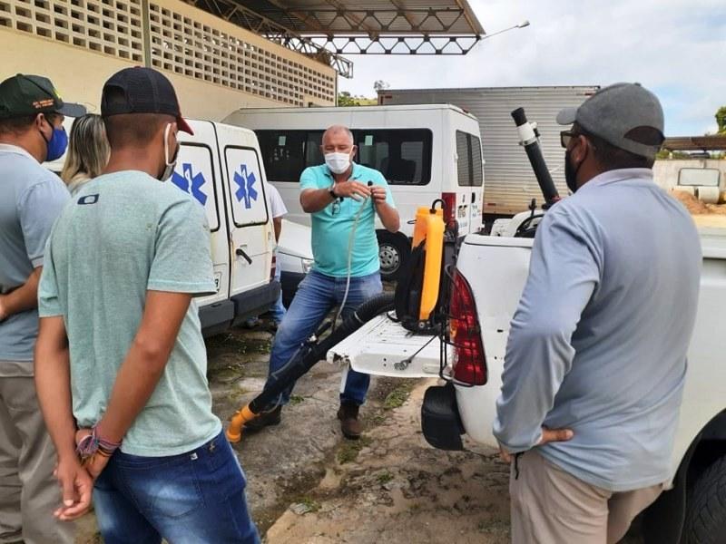 Técnicos da Vigilância Ambiental realizam capacitações de uso do novo inseticida no interior do Estado