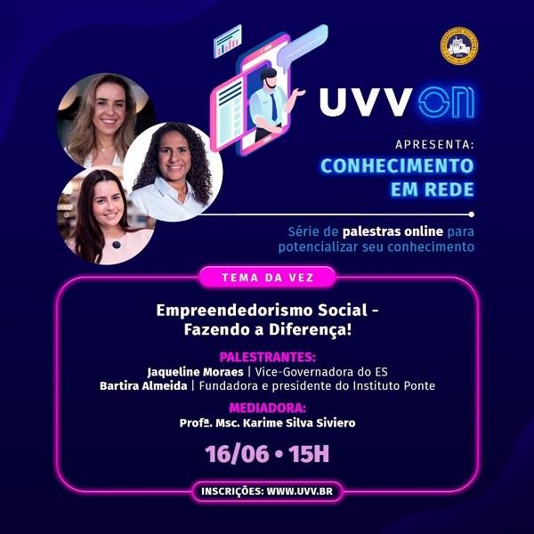 Vice-governadora do Espírito Santo participa de live sobre Empreendedorismo Social