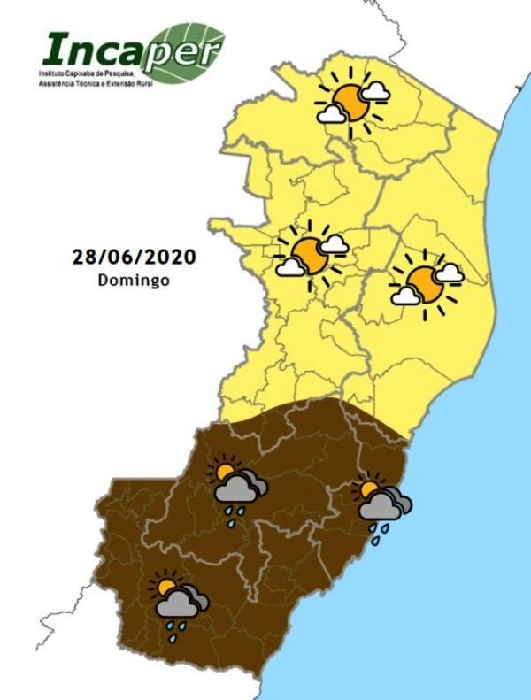 Fim de semana com previsão de chuva e mínima de 6ºC no ES