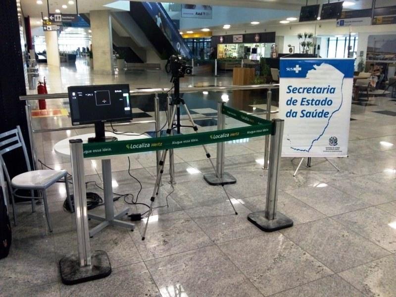 Barreira sanitária no Aeroporto Eurico de Aguiar Salles, no ES, atende a mais de 56 mil pessoas