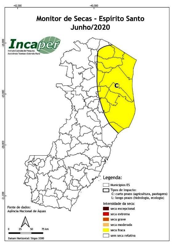 Área de seca aumenta no litoral norte do Espírito Santo