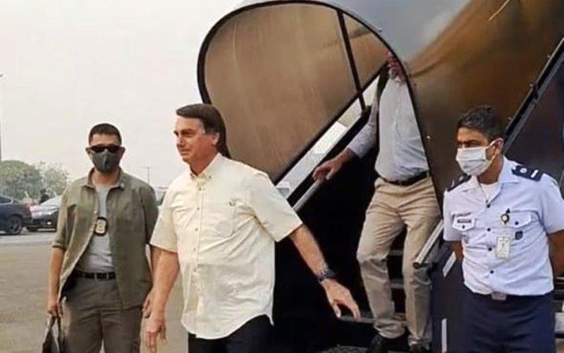 Avião de Bolsonaro arremete por causa de fumaça das queimadas no Pantanal