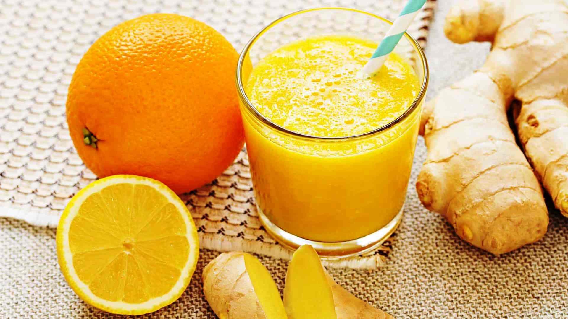 O suco de laranja, limão e gengibre reduz a celulite