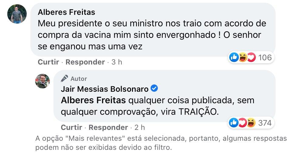 “Não compraremos vacina da China”, diz Bolsonaro