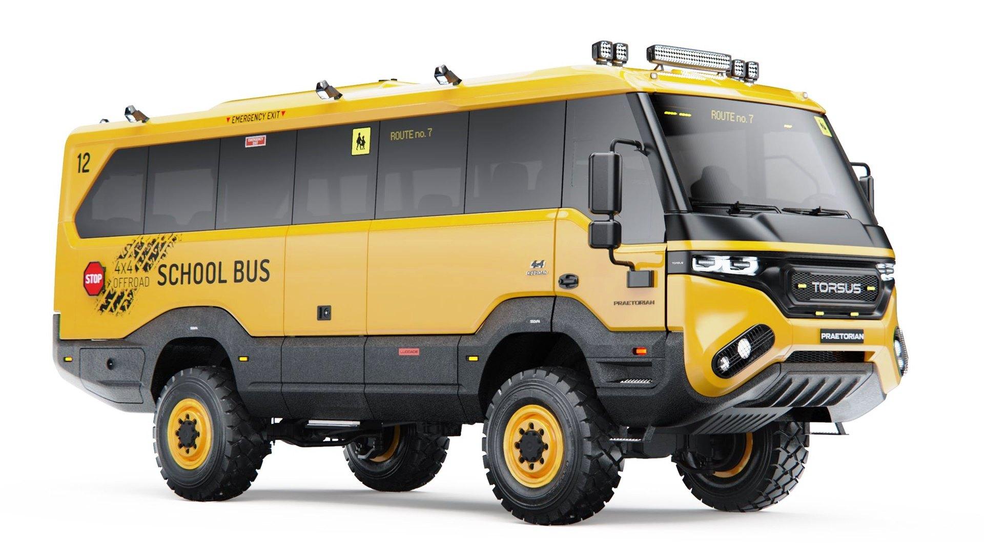 Ônibus 4x4, Torsus Praetorian ganha versão de transporte escolar