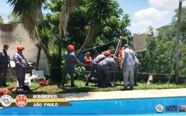 Criança é resgatada após cair em poço de 12 metros de profundidade