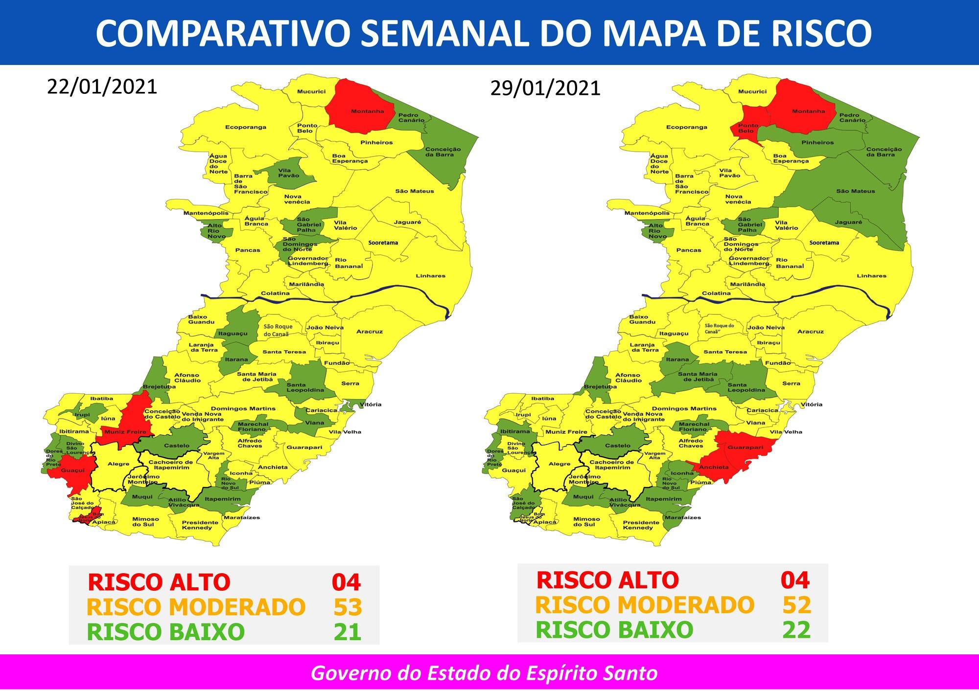 Espírito Santo tem quatro cidades no grupo de risco alto para Covid-19