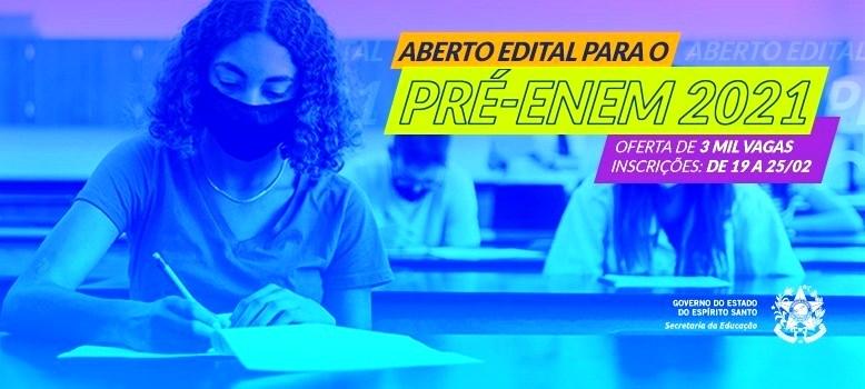 Sedu publica edital para curso preparatório Pré-Enem Digital, no ES