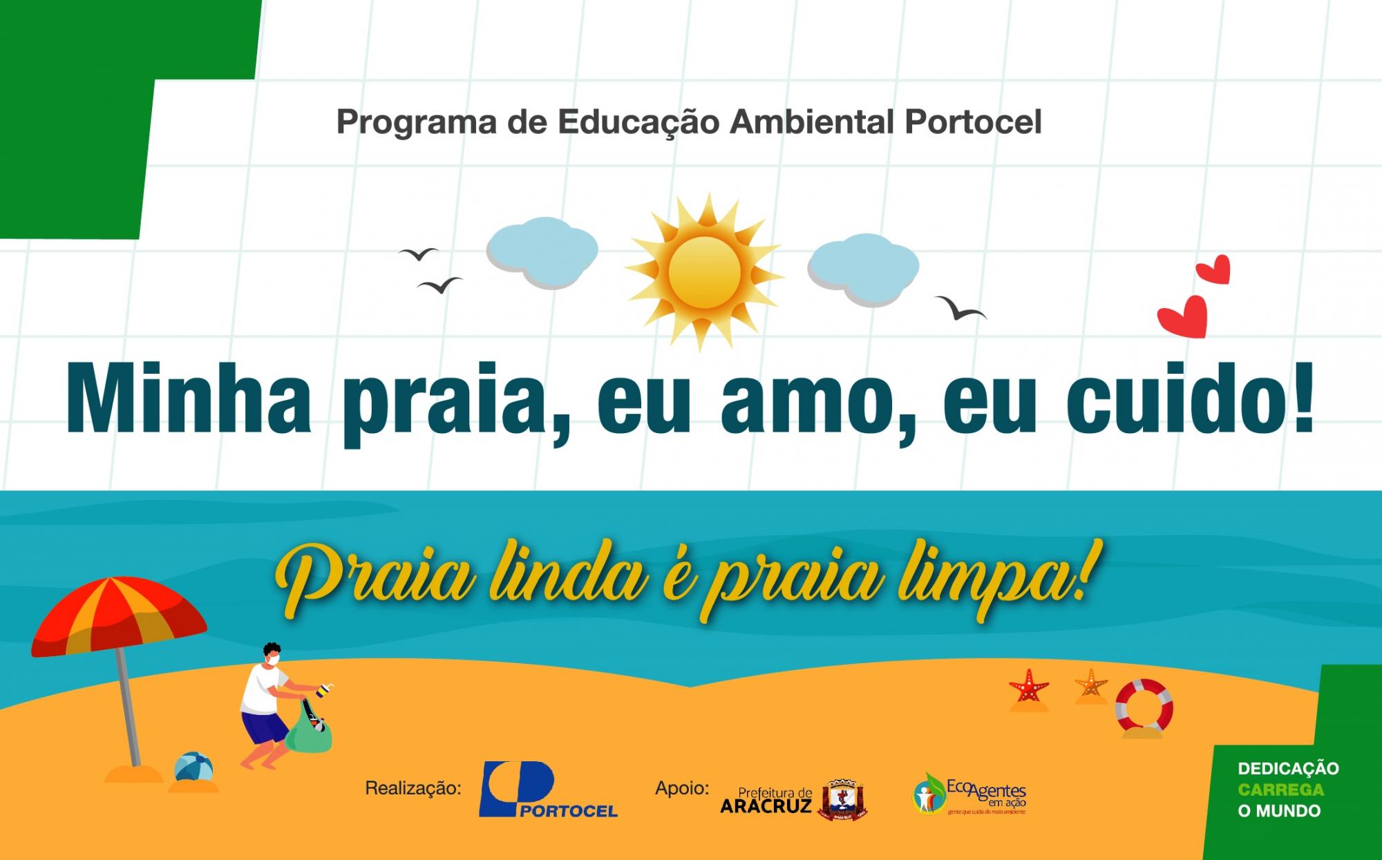 Portocel realiza campanha de conscientização de preservação da praia