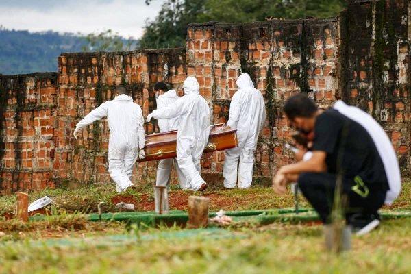 Mais um recorde: média móvel de mortes por Covid no Brasil vai a 2.594