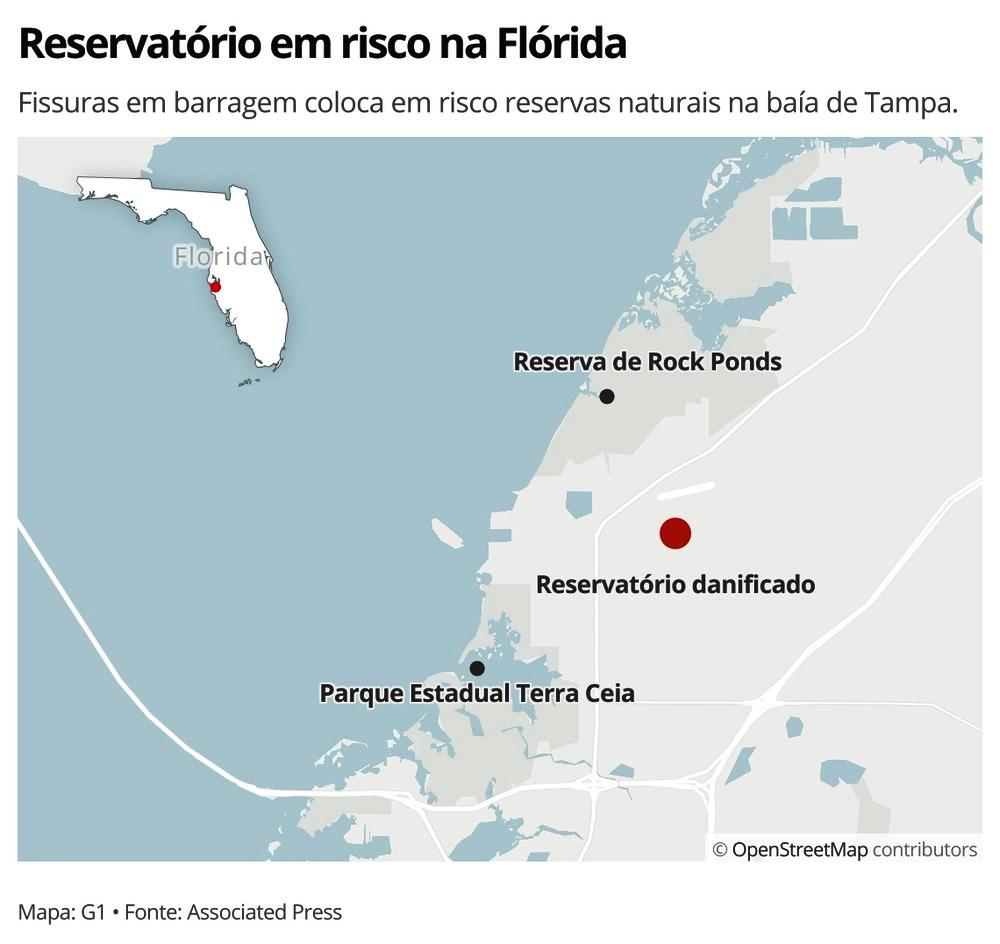 Estados Unidos temem desastre em reservatório de fosfato na Flórida