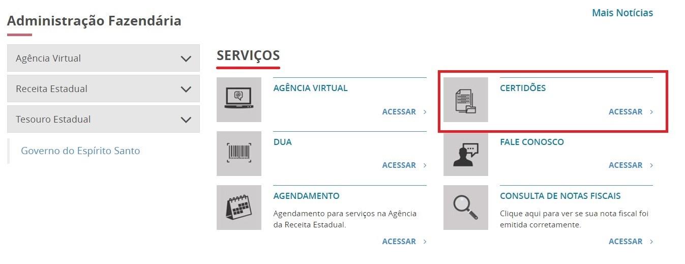 Sefaz libera emissão on-line de certidão positiva para pessoas físicas, no ES