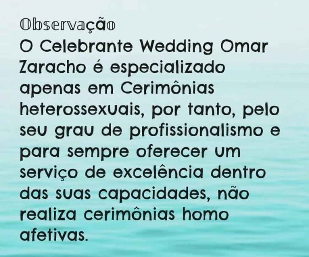 Cerimonialista se nega a realizar casamento de lésbicas: ‘Só caso homem e mulher’