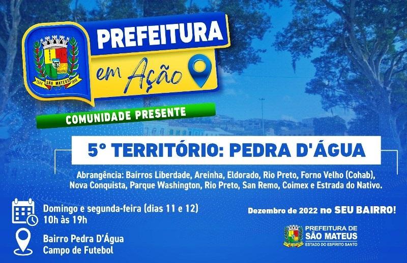 Prefeitura em Ação-Comunidade Presente chega no bairro Pedra D’água neste domingo (11) e na segunda-feira (12)