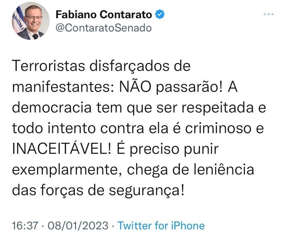 Governador Renato Casagrande e outros políticos do ES se manifestam contra ataques golpistas em Brasília