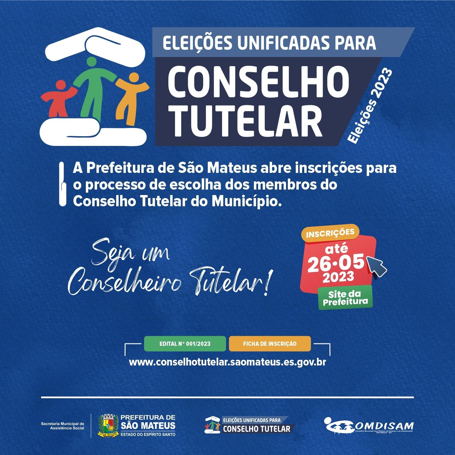 Inscrições abertas para candidatos ao Conselho Tutelar, em São Mateus, ES; salário de R$ 1.650,00 