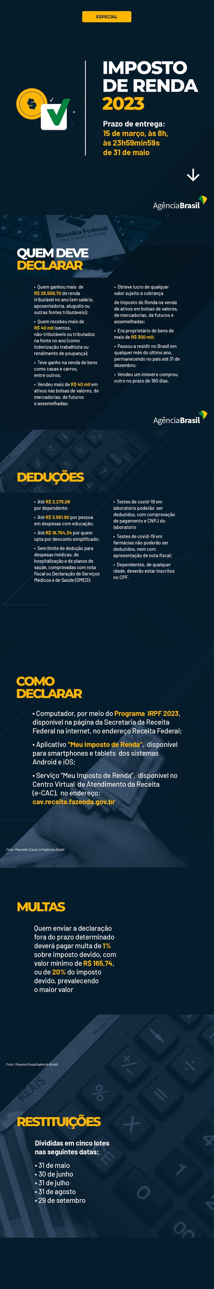 Contribuinte tem um mês para entregar declaração do Imposto de Renda