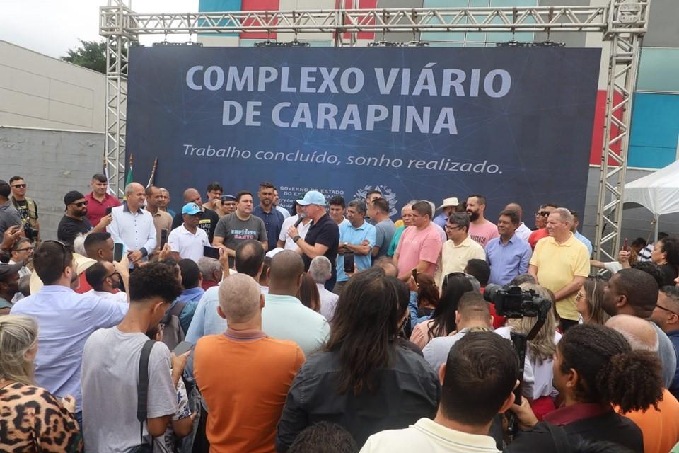 Casagrande inaugura viaduto e obras do Complexo Viário de Carapina, na Serra, ES