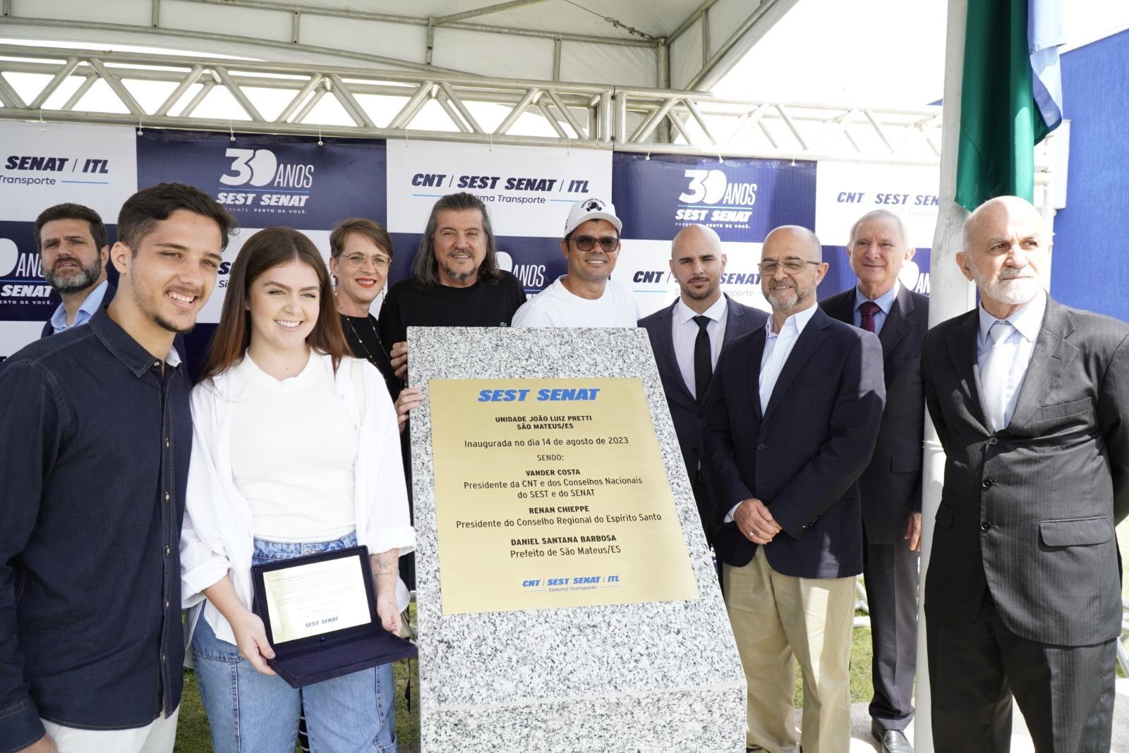 Com a presença do vice-governador Ricardo Ferraço e do prefeito Daniel Santana, Sest-Senat inaugura nova sede em São Mateus, ES