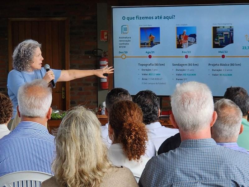 Nova ferrovia Santa Leopoldina x Anchieta é apresentada ao movimento empresarial do Sul do ES