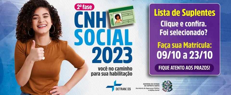 Detran/ES divulga lista de suplentes da 2ª fase do CNH Social 2023