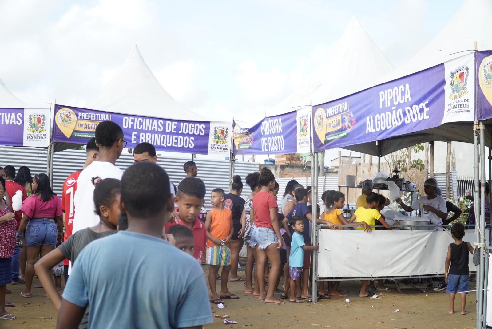 Prefeitura em Ação – Comunidade Presente e comemorações no mês das crianças nas comunidades continuam em São Mateus, ES