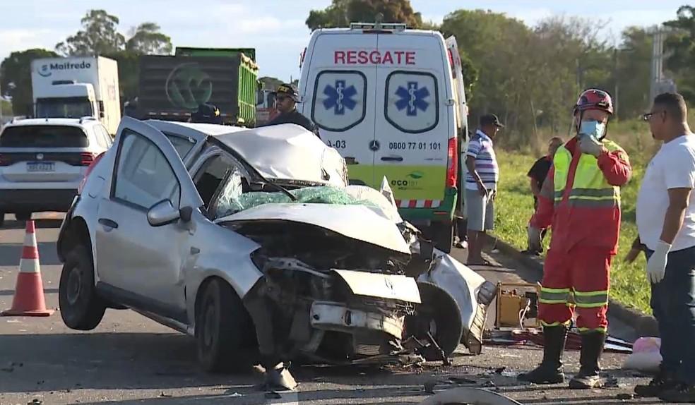 Pastor e filha morrem em acidente na BR-101, em Aracruz, Norte do ES