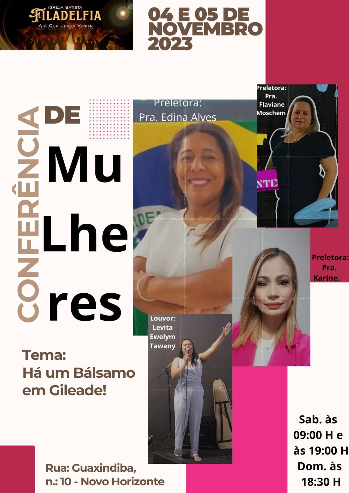 Igreja Batista Filadéfia promove a “Iª Conferência de Mulheres”, em Conceição da Barra, ES