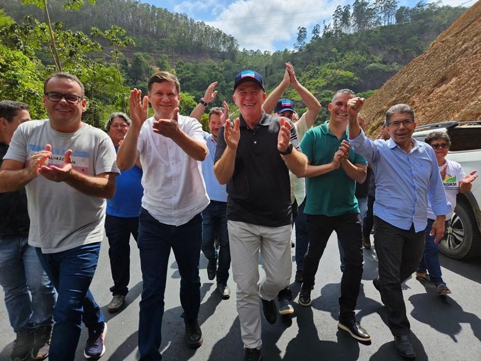 Governador visita obras de rodovia e entrega obras em Baixo Guandu, ES