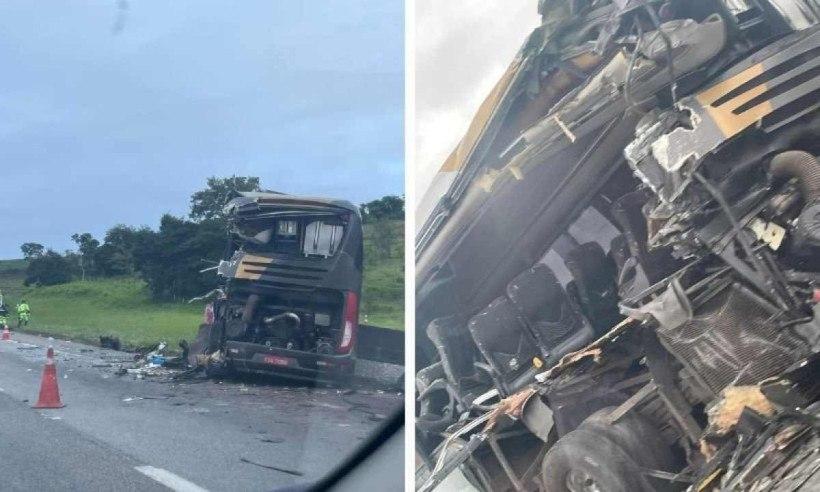 Grave acidente entre dois ônibus na BR-381 deixa quatro mortos e cinco feridos