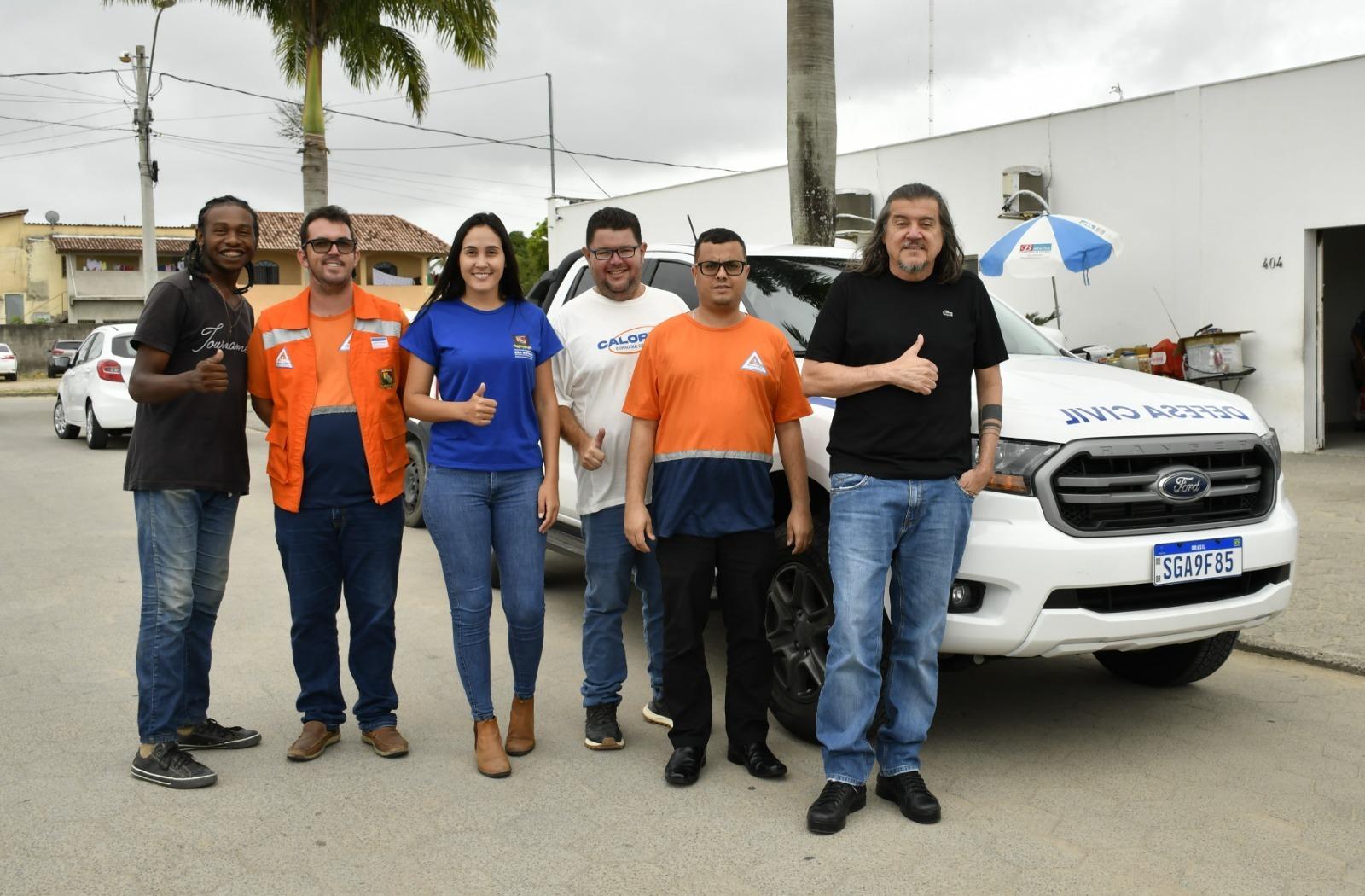 Daniel Santana recebe caminhonete e drone para a Defesa Social de São Mateus, ES