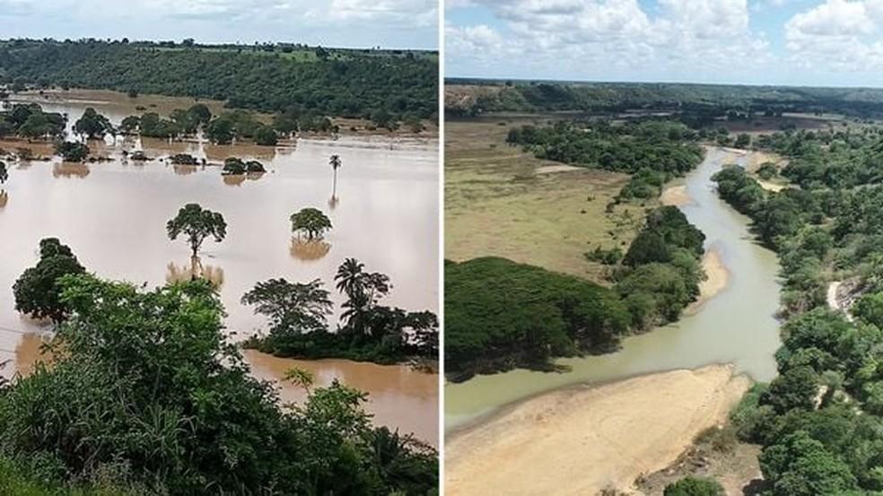 Vazão de rio no ES está em 2% e bancos de areia tomam conta da paisagem