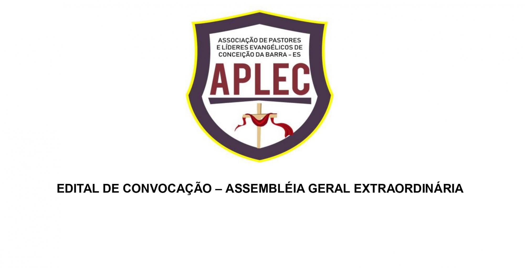 APLEC convoca membros da entidade para Assembleia Geral Extraordinária que acontece no dia 30 de janeiro, em Conceição da Barra, ES