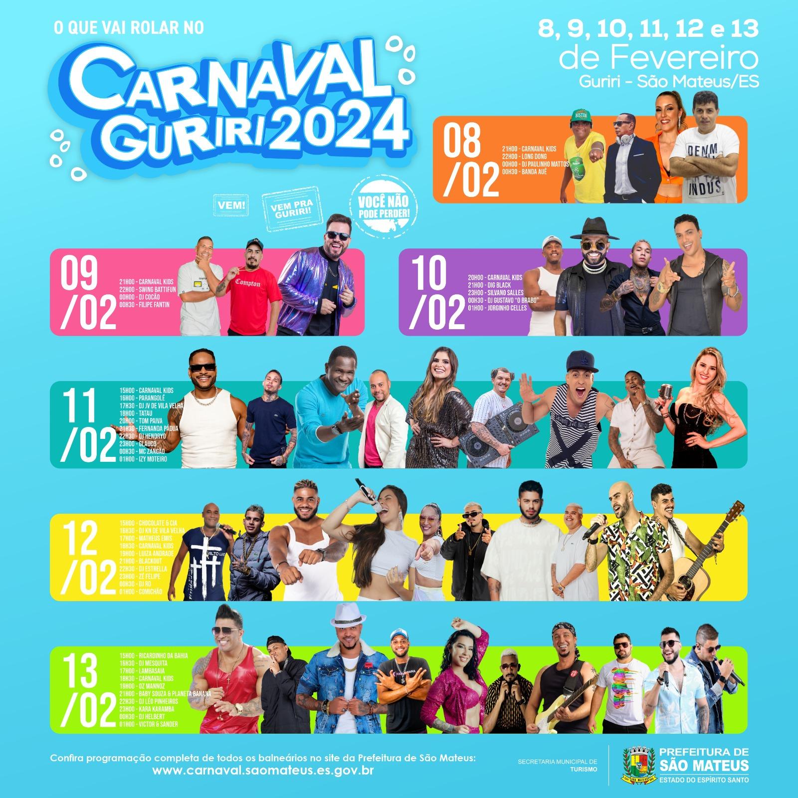 Guriri 2024: Falta apenas uma semana para o melhor carnaval de todos os tempos, em São Mateus, ES