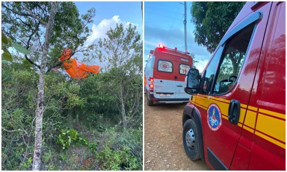 Homem morre ao passar mal e cair durante voo de parapente