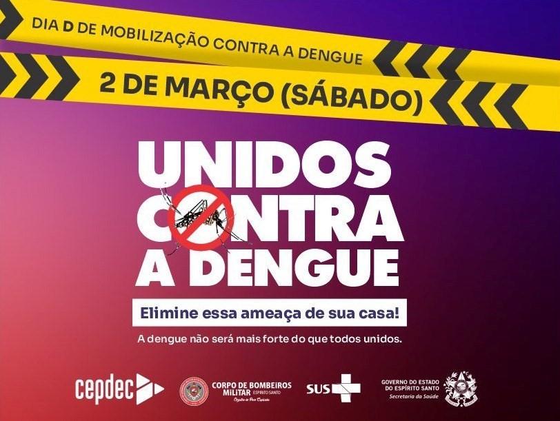 Espírito Santo é referência para ações do Dia D contra dengue neste sábado (2)