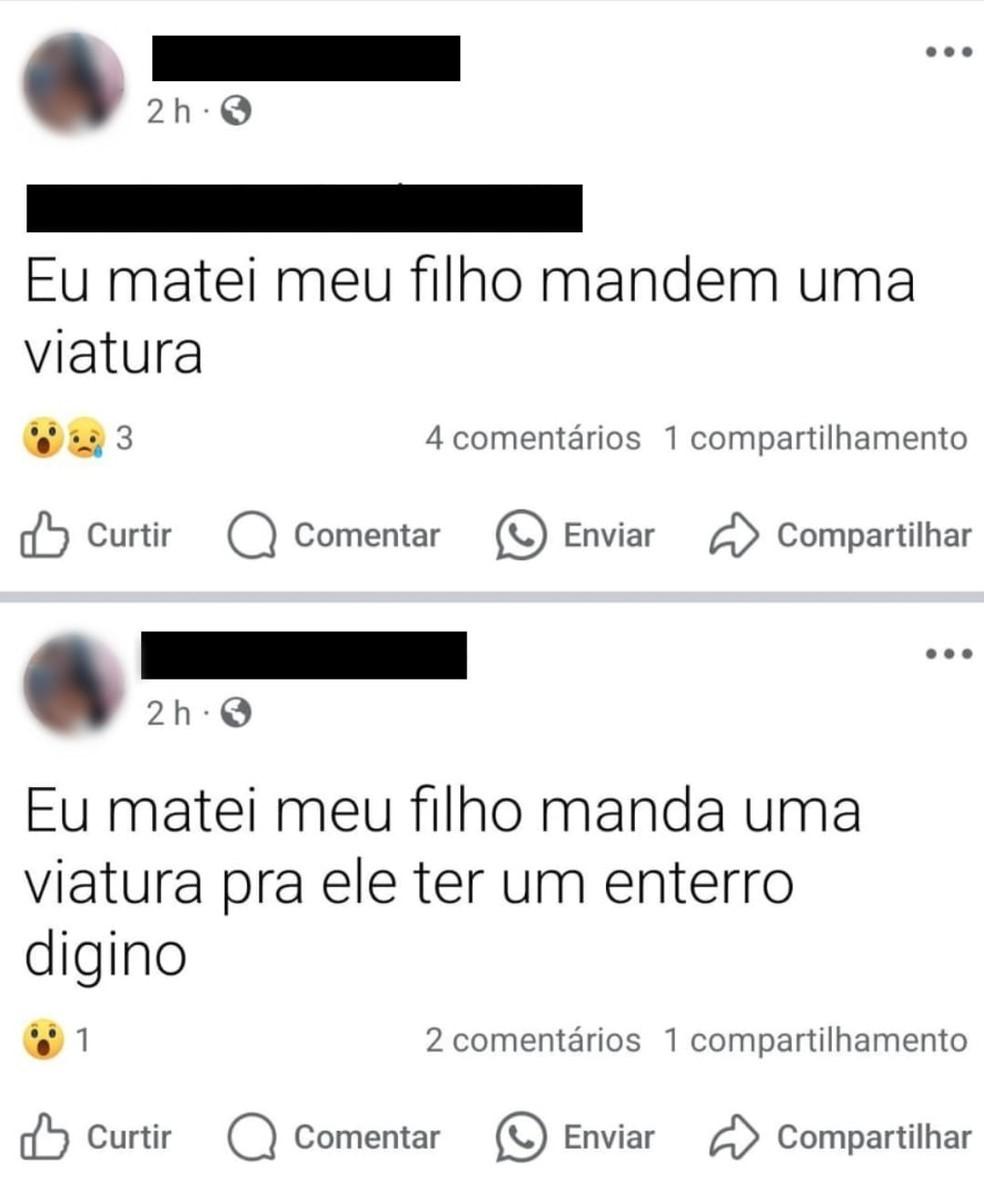 Mãe é presa após postar que matou criança de 3 anos: 'Eu matei meu filho, mandem uma viatura'