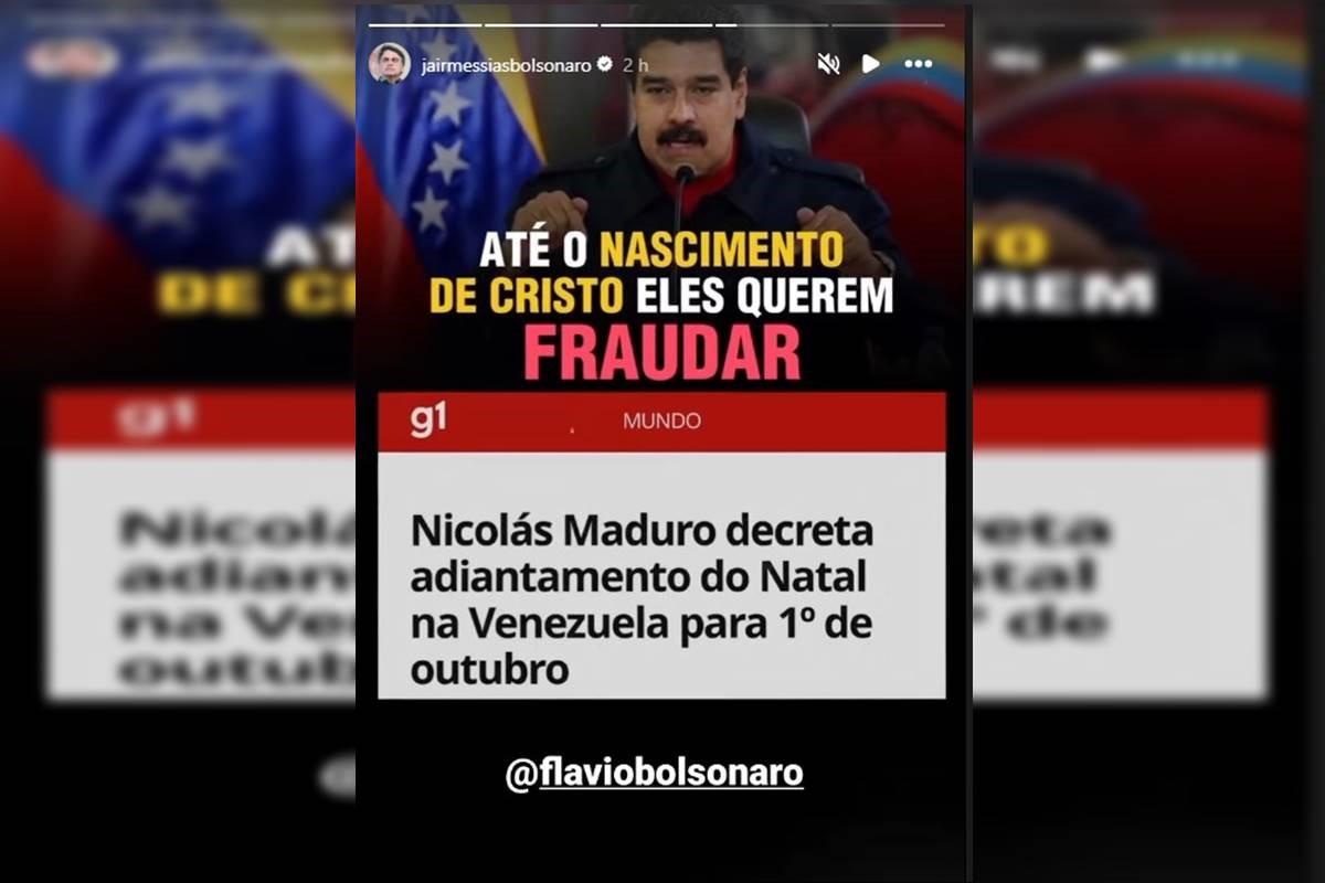 Bolsonaro acusa Maduro de fraudar “até o nascimento de Cristo”