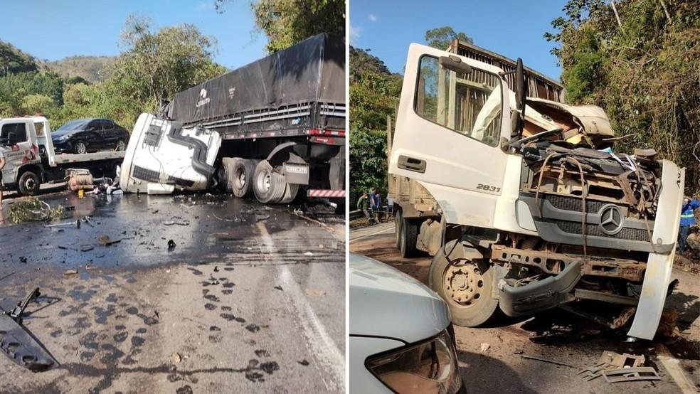 Grave acidente entre 4 carretas BR-262 deixa um morto e dois feridos no ES