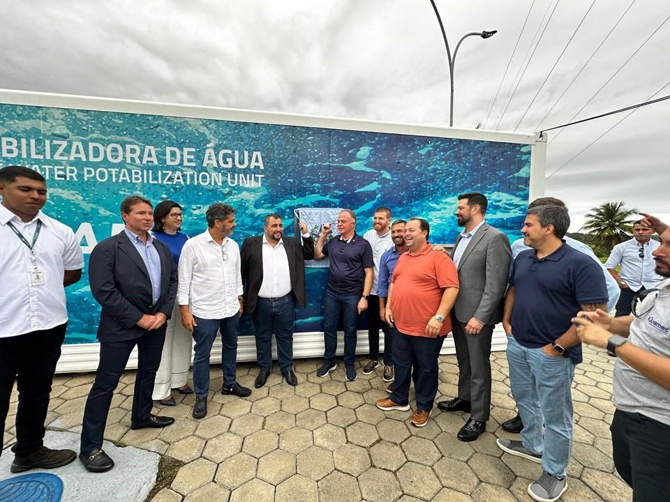 Governo do ES entrega obras e serviços na área de saneamento e saúde, em Guarapari