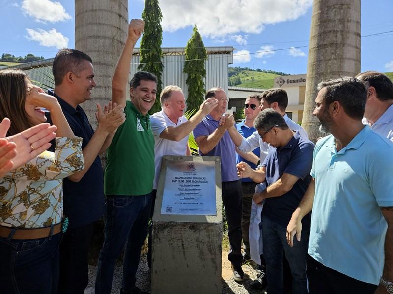 Casagrande inaugura revitalização de rodovia rural em Rio Bananal, ES