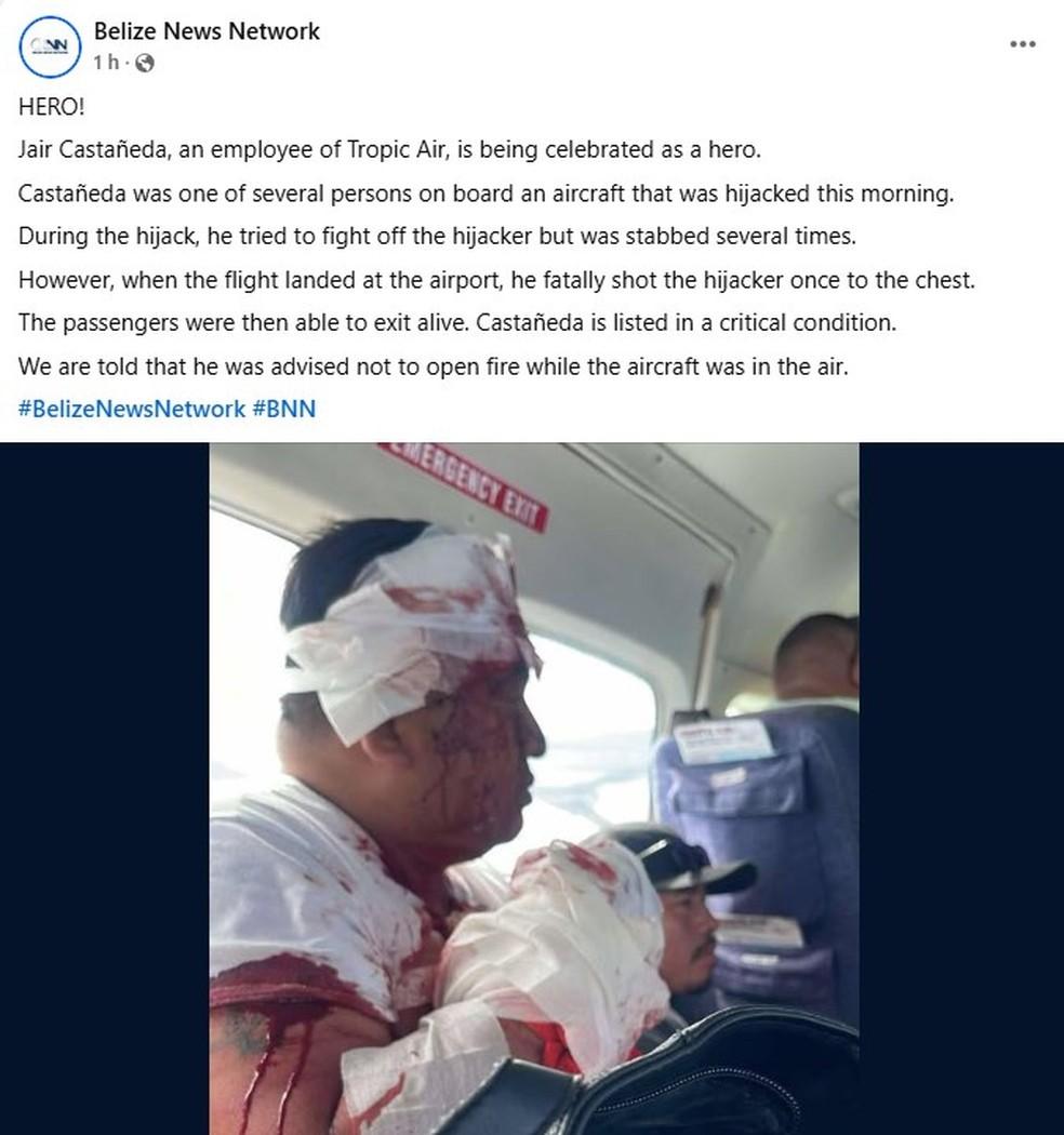 Homem sequestra avião em Belize e é morto a tiros por passageiro após o pouso, diz polícia