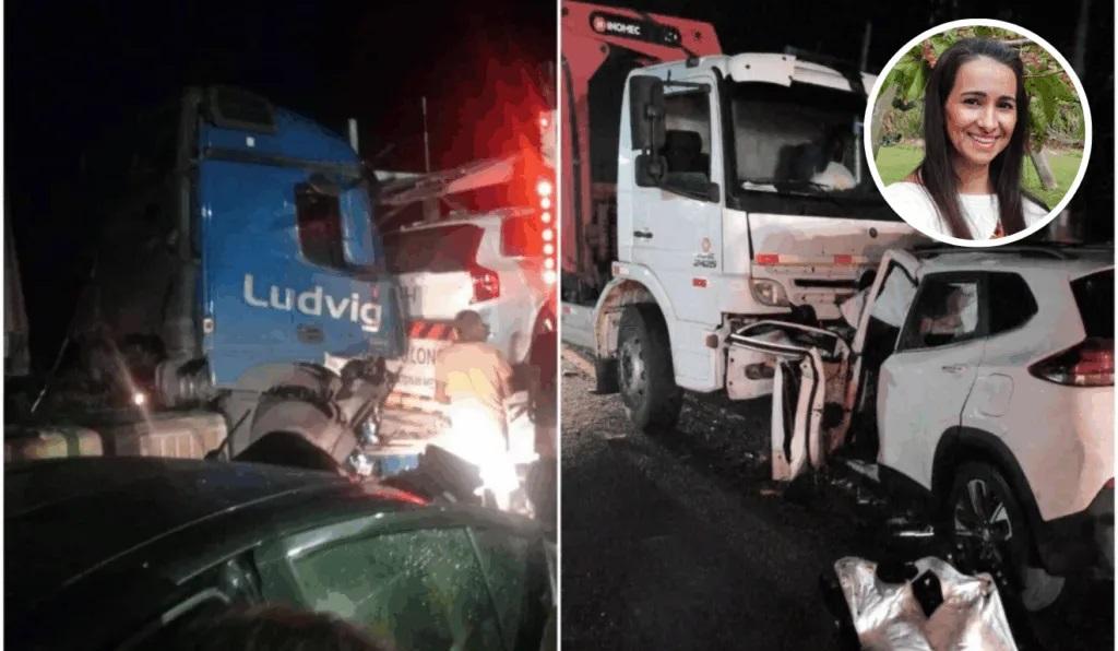 Grave acidente entre carro e caminhão na BR-101 deixa uma pessoa morta no ES
